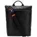 Nuvola Pelle Laptop-Rucksack für Herren Reisetasche Business Leder mit Schulterriemen und Reißverschluss Schwarz