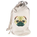 ShirtStreet Hundebesitzer bedruckter Seesack Umhängetasche Beutel Bag Polygon Mops