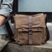 BAIGIO Umhängetasche Herren Sling Messenger Bag Schultertasche/Handtasche für Vintage Männer Canvas für Arbeit Reise Alltagsleben Kaffee Small
