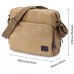 CHEREEKI Messenger Tasche Kuriertasche Umhängetasche Messenger Bag Unisex Casual Vintage Stoff Rucksack (Khaki)