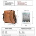Contacts Echtes Leder Herren Klein Messenger Business Casual Umhängetasche für 7.9 inch Laptop Tasche Tote Handtasche (Braun)