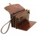 Tuscany Leather Arthur Elegante Handgelenktasche/Herrentasche aus Leder Schwarz