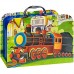 alles-meine.de GmbH 2 TLG. Set Kinderkoffer / Koffer / Kofferset - in 2 verschiedenen GRÖßen - lustige Eisenbahn - incl. Name - Kofferset - für Spielzeug und als Geldgeschenk -..