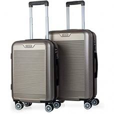 ITACA - Kofferset ABS. 4 Rollen. Hart robuster und Leichter. 2 Große: Kabine und Groß. Qualitätmaßtab und schöne Design. T72015 Color Gold