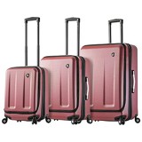 Mia Toro Italy Esotico Hardside Spinner Luggage 3 Piece Set Red