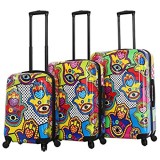 Mia Toro Italy-Hamsa Love Mehrfarbiges Hartschalen-Koffer 3-teiliges Set Mehrfarbig (Mehrfarbig) - M1313-03PC-MLTNN