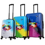 Mia Toro Prado-pop Lips Spinner Luggage 3 Piece Set