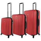 Mia Toro Toro Italy Mantouvani Hardside Spinner Luggage 3PC Set Koffer 84 cm Rot (Red)