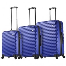 Mia Toro Toro Italy Roulgatti Hardside Spinner Luggage 3PC Set Koffer 84 cm Blau (Blue)