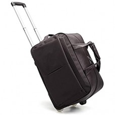 Adlereyire Laptop Trolley-Tasche mit hohen Kapazität Stilvolle Leicht Seesack Convenient Roller Wasserdicht Verschleißbeständige Schutz (Color : Brown Size : 50 * 27 * 30cm)