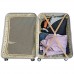A2S Cabin gepäck ist leicht und langleib Hard Shell gedruckt Koffer mit 8 spiner räder Tasche (Flugzeuge) 55x35x22 cm (Tupfen Fuchsie)