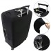 kwmobile Koffer Hülle für Verschiedene Größen - Elastische Kofferschutzhülle mit Reißverschluss - Reisekoffer Case in Schwarz