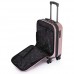 MÜNICASE - Außentasche Handgepäck TSA Schloß Businesstrolley Koffer Trolley Rollkoffer (Rosagold)