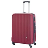 PIANETA - Handgepäck Hartschalen-Koffer Koffer Trolley Rollkoffer Reisekoffer ABS erweiterbar 4 Rollen (Berry XL (75cm))