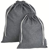 Bigso Box of Sweden 2er-Set Wäschebeutel für die Reise – Kleidersack aus Polyester für den Koffer oder die Reisetasche – Leichter Koffersack für Schmutzwäsche Schuhe und mehr – grau