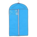 CZSM Atmungsaktiv hängen Braut brautkleid kleidersack für Lange Kleider Reisetasche mit Fenster für die lagerung Blau M: 60X80cm