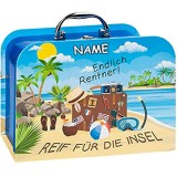 alles-meine.de GmbH 2 TLG. Set _ Kinderkoffer / Koffer / Kofferset - in 2 verschiedenen GRÖßen - Reif für die Insel - endlich Rentner ! - incl. Name - Kofferset - für Spielzeug u..