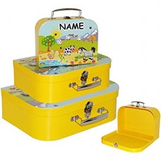 alles-meine.de GmbH 3 Stück Koffer / Kinderkoffer - in 3 verschiedenen Größen - Bauernhof / Tiere - incl. Name - Kofferset - ideal für Spielzeug und als Geldgeschenk - Mädc..