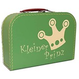 Kinderkoffer Hellgrün mit Motiv Kleiner Prinz Pappkoffer 25cm (Kleiner Prinz beige)