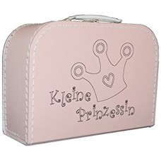 Kinderkoffer rosa mit Motiv Kleine Prinzessin Pappkoffer 25cm (Kleine Prinzessin Umriss)