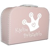 Kinderkoffer rosa mit Motiv Kleine Prinzessin Pappkoffer 25cm (Kleine Prinzessin Weiss)