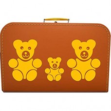 Pappkoffer Teddys Koffergröße 45 x 30 x 11 5 cm Farbe orange