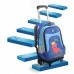 ZZLHHD Kinder Trolley Dauerhaft Schultasche Reduzieren Sie den Firstrucksack die abnehmbare Trolley-Tasche blau Kinder Trolley Rucksack mit Rollen