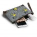 Cartoon Snoopy Woodstock Leder-Clutch-Geldbörsen Tasche Handykarte Brieftaschen Riemen Reißverschluss weiches Leder Handgelenk-Clutch Taschen für Damen Herren mit Schlitzen Echtes Rindsleder Clutches