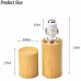 12 Stück Roll On Flaschen für ätherisches Öl mit Bambusschale MERYSAN 5ml Nachfüllbarer Leer Behälter mit Edelstahl-Roller Kugeln Roller Ball Flaschen Container für Aromatherapie Duftstoff
