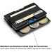 Premium Kreditkartenetui aus Aluminium mit Münzfach und Geldklammer Nano - RFID NFC Schutz - Slim Wallet Kartenetui - Filzschutz gegen Kartenabrieb - Geldbörse Portmonee für Minimalisten (Schwarz)