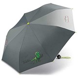 Scout Kinder Regenschirm Taschenschirm Schultaschenschirm mit großen Reflektionsflächen extra leicht T-Rex Dinosaurier