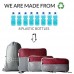 TRAVEL DUDE Packwürfel Set mit Kompression aus recycelten Plastikflaschen | Packing Cubes | Packtaschen Set für Rucksack & Koffer | Extra leichte Kleidertaschen (Weinrot 4-teilig)