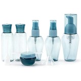 ZKSM 9 Stück Reise Flaschen Set Leer Reiseflasche Nachfüllbare Plastikflasche Transparentes Kosmetik Container für Flugreisen Camping Geschäftsreise Shampoo Lotion