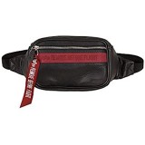 Alpha Industries Unisex Hüfttasche RBF Leather Farbe:Black/red