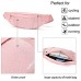 Bauchtasche Gürteltasche für Damen Laufen Wandern Freien Sport Hüfttasche mit verstellbarem Gürtel und Kopfhöreranschluss 4 Taschen wasserdicht rosa