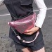 BESTOYARD Mode Gürteltasche Shiny Bauchtasche Taille Tasche Sporttasche Cross Body Handtasche für Frauen Mädchen (Rosa)