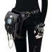 Gothic Vintage Steampunk Tasche Damen Leder Gürteltasche Multifunktion Hüfttasche Rucksäcke Handtasche Beintasche Hip Bag
