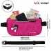SAO ROQUE Flache Bauchtasche Hüfttasche mit RFID Blocker I enganliegend wasserfest I Damen Mädchen Gürteltasche Taillensafe Pink
