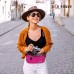 SAO ROQUE Flache Bauchtasche Hüfttasche mit RFID Blocker I enganliegend wasserfest I Damen Mädchen Gürteltasche Taillensafe Pink