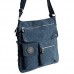 Bag Street Umhängetasche Schultertasche Tasche Messengertasche Stofftasche Crossbag Wandertasche (Blau) präsentiert von ZMOKA®