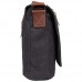 VRIKOO Vintage Canvas Satchel Messenger Bags Military Shoulder Crossbody Bag for Men Women (Black)