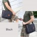 VRIKOO Vintage Canvas Satchel Messenger Bags Military Shoulder Crossbody Bag for Men Women (Black)