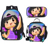 APH-mau 3-teiliges Set Schulranzen Rucksack für Teenager Jungen Mädchen Reise Daypack und Lunchbox und Federmäppchen Kinder Laptop Rucksack