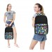 RUI NUO Kinderrucksäcke Leichte Schulbuchtasche 4PcsPrimary School Student Satchel Schulter Schultasche für Mädchen der Mittelschule Jungen Rucksack mit Lunch Bag