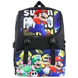 Super Mario Schulrucksack Persönlichkeit Cartoon gedruckt Daypack Freizeit Rucksack Reisetasche Super Mario Kinderrucksäcke (Color : A1 Size : 30 x 16 x 45cm)