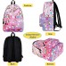 ZBK Schulranzen-Set mit Einhorn-Muster Laptop-Rucksack mit Lunchtasche und Federmäppchen für Studenten Mädchen Frauen