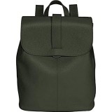 Batu Bag Rucksack | Zaino Damen-Daypack aus echt Leder | City-Backpack für Frauen | Schulrucksack für Mädchen und Teenager | Umhänge-Tasche handmade in Italien | Dunkel-Grün