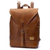 Minetom Unisex Mode PU-Leder Rucksack Wanderrucksack Hiking Backpack Retro Schultasche Laptop Daypack Für Universität