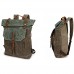 YFbear Canvas Roll Top Rucksack Hochwertiger Wasserfester Backpack mit Rollverschluss – Praktischer Daypack Uni-Schulrucksack Laptoptasche für Damen und Herren Segeltuch Trekkingrucksäcke (Braun)