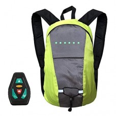 favourall 15L Ferngesteuerter Fahrrad-Rucksack mit Sicherheits-LED-Blinklicht USB wiederaufladbarer Fahrradrucksack Fahrradrucksack Outdoor-Sport Tagesrucksack für Nachtfahrten Sicherheit